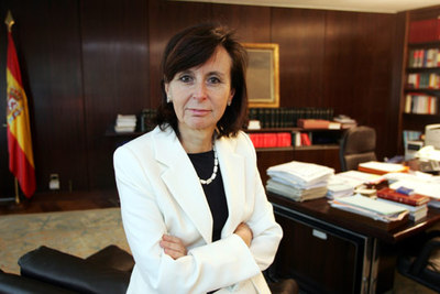 María Emilia Casas, presidenta del Tribunal Constitucional, en su despacho.