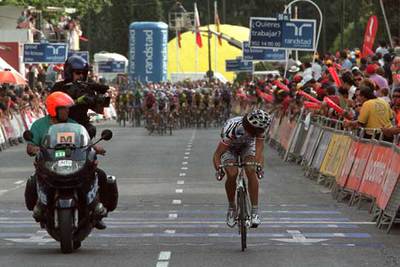 Una llegada a meta de la Vuelta a España.