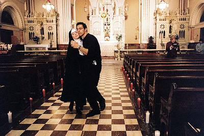 John Turturro, durante el rodaje de su musical  Romance and cigarettes. 