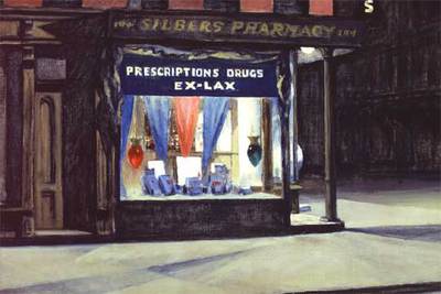  Drugstore  (1927), de Edward Hopper, del Museo de Bellas Artes de Boston, que se exhibirá en octubre en el Thyssen-Bornemisza, en la exposición  Mímesis. Realismos modernos 