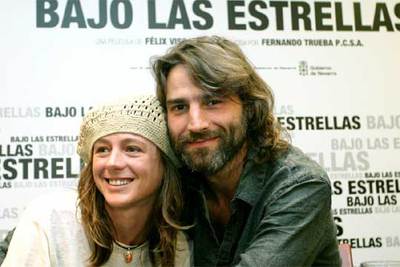 Emma Suárez y Alberto San Juan, durante la presentación de la película.