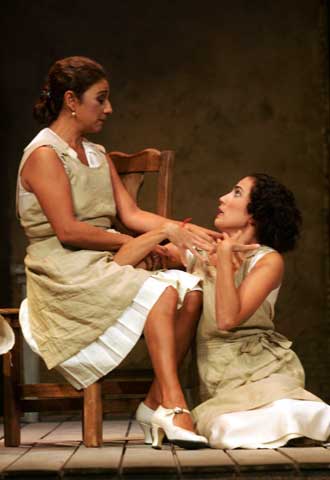 Lolita (izquierda) y Toni Acosta, en una escena de  Ana en el Trópico .
