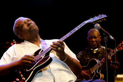 B. B King, en una actuación en la plaza madrileña de Las Ventas el año pasado.
