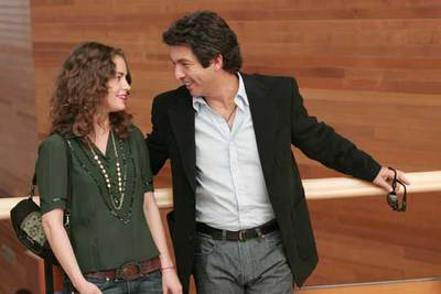Dolores Fonzi y Ricardo Darín, protagonistas de  El aura. 