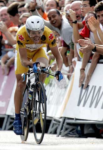 Heras, en la contrarreloj de ayer.