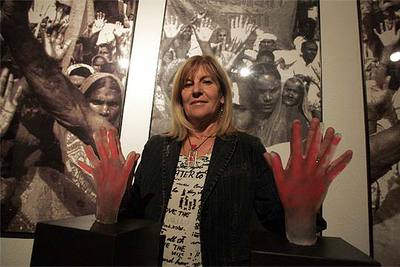 Federica Marangoni, en su exposición  Tolerance-in-tolerance,  en Madrid.