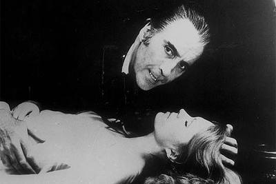 Christopher Lee, en un fotograma de 'El conde Drácula'.