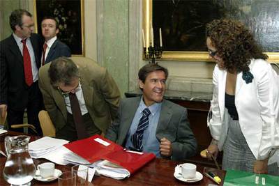 El ministro Juan Fernando López Aguilar, en el centro, en la Conferencia Sectorial de Justicia.