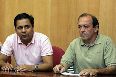 Agustín Pavón, a la izquierda, y Antonio Enrique Fraile, el pasado 16 de septiembre.