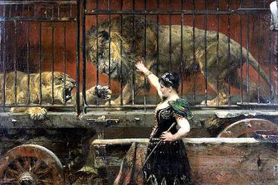  The jealous lioness  (hacia 1880), de Paul Meyerheim.