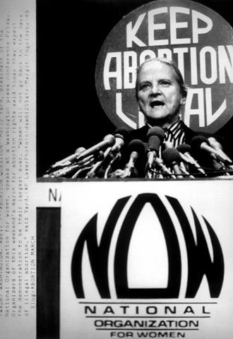 Molly Yard, en un acto a favor del aborto.