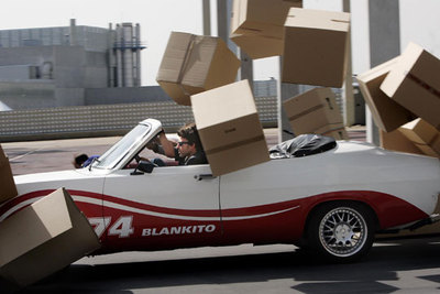 Rodaje de una secuencia de la película  Nadie es perfecto  en el recinto del Fórum.