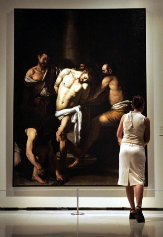  Flagelación  (1607-1610), de Caravaggio, en el Museo Nacional de Arte de Cataluña.