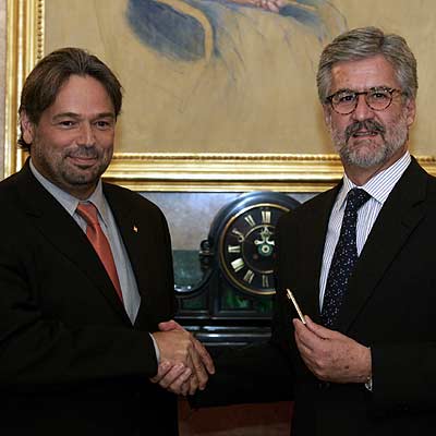 Ernest Benach, izquierda, y Manuel Marín.