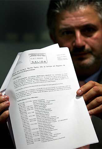 Luis de Val, ayer, muestra el nuevo documento de Cultura.