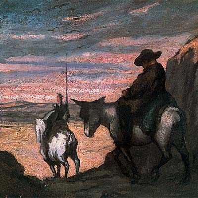 'Don Quijote y Sancho Panza', óleo sobre tela de Honoré Daumier, del Museo Hammer de Los Ángeles.