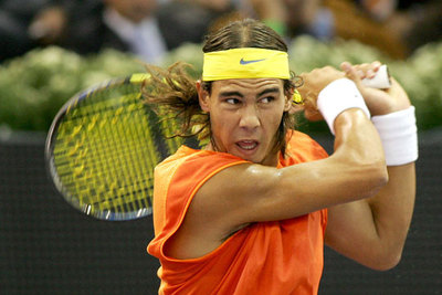 Rafael Nadal, en un golpe victorioso.