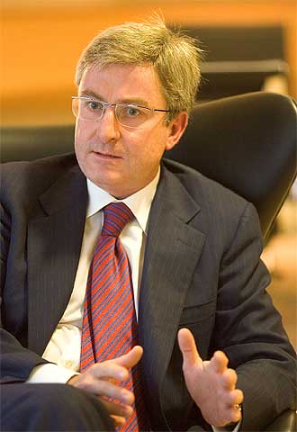 Enrique Goñi, durante la entrevista.