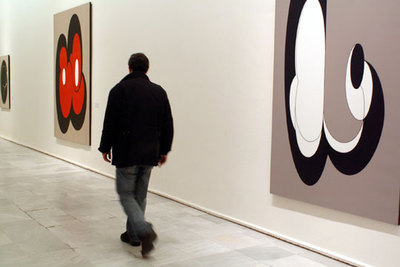 Una vista de la exposición de Pablo Palazuelo en el Museo Reina Sofía, con obras de la serie  Dream,  realizadas en 2004.