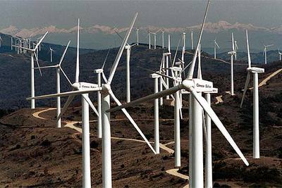 Parque eólico en la comunidad navarra.