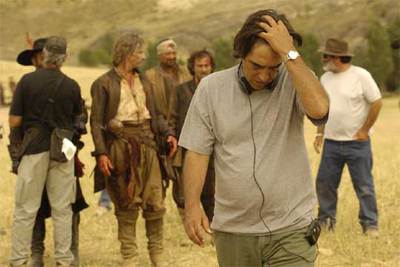 Agustín Díaz Yanes, durante el rodaje de  Alatriste. 