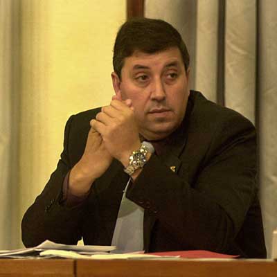 Francisco Javier Tomás Puchol, en un pleno del Ayuntamiento de L'Alcora.