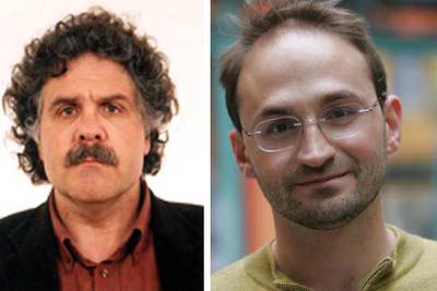 Joan Tardà (a la izquierda), de ERC, y Joan Herrera, de Izquierda Verde.