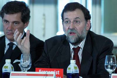 Mariano Rajoy, en las jornadas  The Economist  junto al empresario José Manuel Entrecanales.