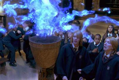Una imagen de la película  Harry Potter y el cáliz de fuego .