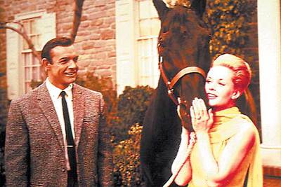 Tippi Hedren y Sean Connery, en  Marnie la ladrona .