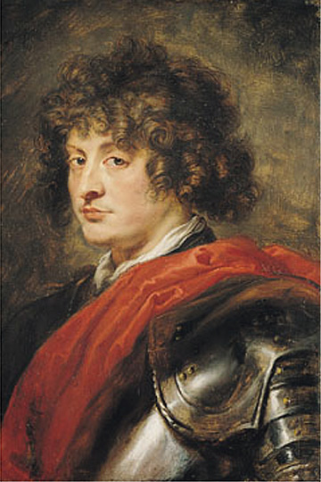 Guillén Lombardo (arriba), en el cuadro de Rubens titulado 'Joven capitán' (1620).
