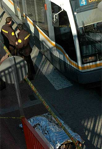 Atropello mortal del tranvía