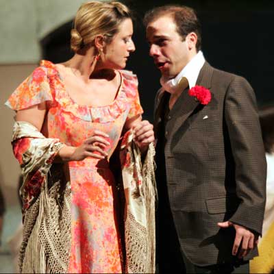 Un momento de los ensayos de  La verbena de la Paloma. 