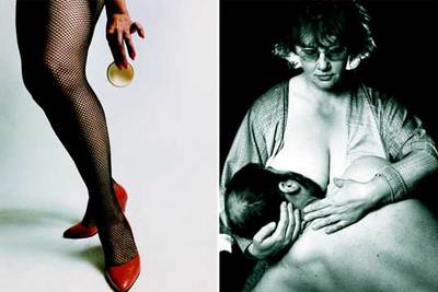 De izquierda a derecha, las fotografías de Jo Spence: 'Libido uprising' (1989), 'Remodelling Photo History: Revisualization' (1982).