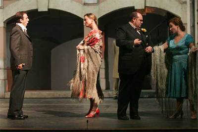 Un ensayo de 'La verbena de la Paloma' dirigida por Sergio Renán.