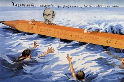 'Salaverría, ensayista guipuzcoano', dibujo de Ernesto Giménez Caballero (1899-1988).