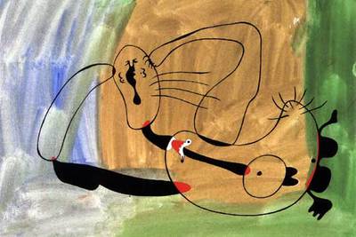  Dormeuse  (1935), obra de Joan Miró que se exhibe en la galería Barbié de Barcelona.
