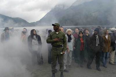 Los protagonistas de la serie  Los 4400. 