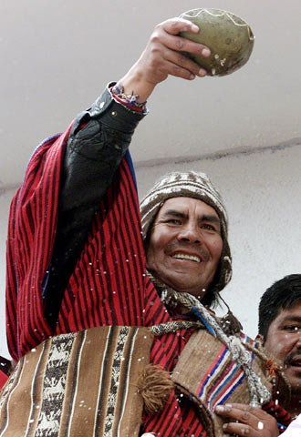 El dirigente Felipe Quispe
