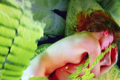 Imagen de la videoinstalación  Homo sapiens sapiens , de Pipilotti Rist.