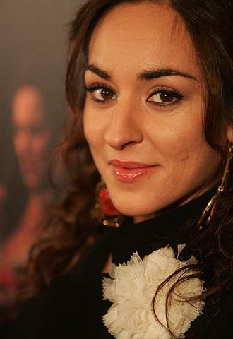 Gala Évora, ayer en la presentación del rodaje de  Lola. 