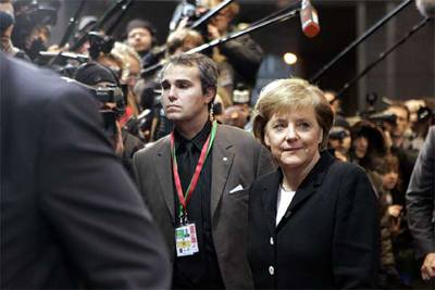 La canciller alemana, Angela Merkel, a su llegada el viernes a la cumbre de Bruselas.