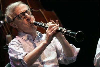 Woody Allen, durante su actuación de ayer en Vitoria.