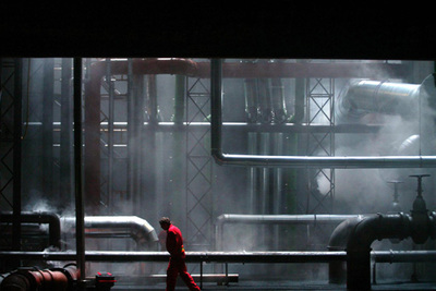 Ensayo general de la ópera  Wozzeck , ayer en el Liceo.