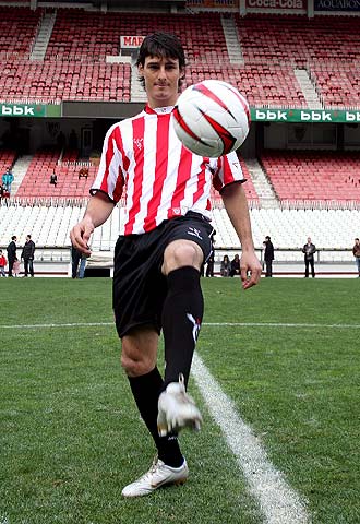Aduriz, durante su presentación con el Athletic.