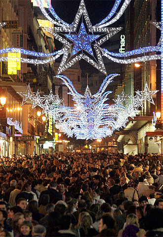 Una calle del centro de Madrid estas navidades.