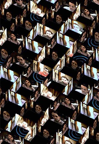 Maurice Benayoun.  Crossing Talks. 