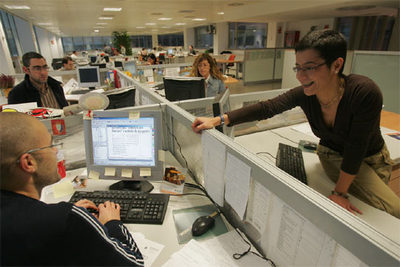 Ana Muñoz, en la Redacción del  Diari de Terrassa. 