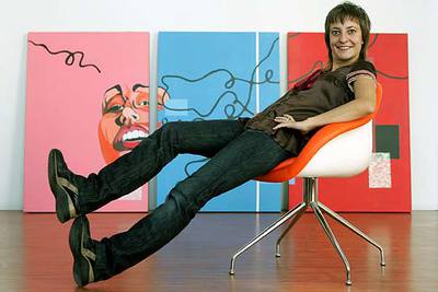 Eva Hache, en el teatro Alcázar de Madrid, donde trabajó antes de presentar en Cuatro  Noche Hache. 