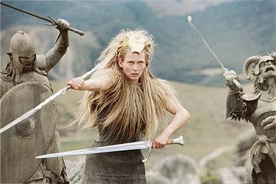 La actriz Tilda Swinton (la Bruja Blanca), en un fotograma de la película  Las crónicas de Narnia.  
